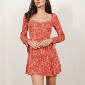 NWT Daylight Shifted Print Long Sleeve Mini Dress